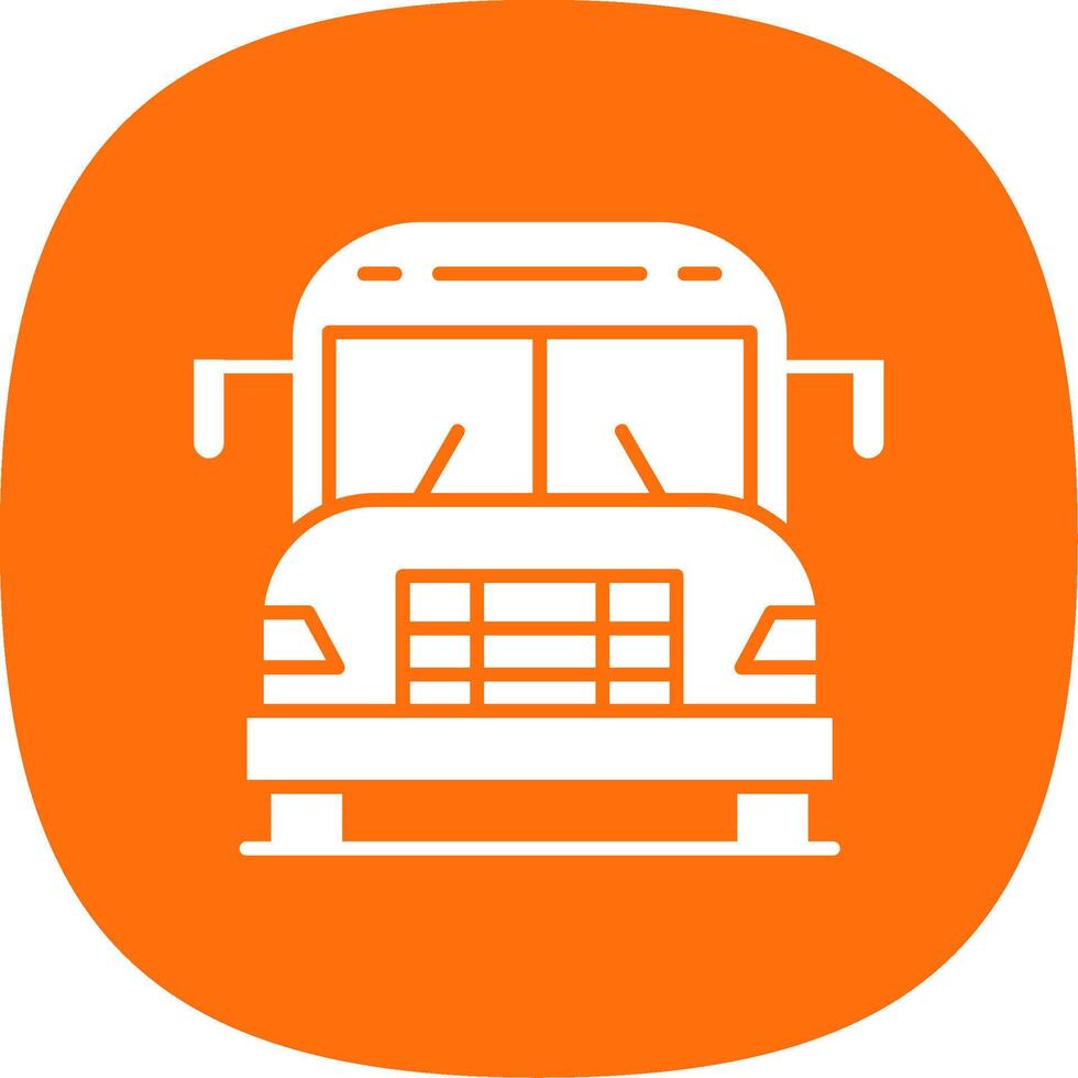 school- bus glyph kromme icoon vector