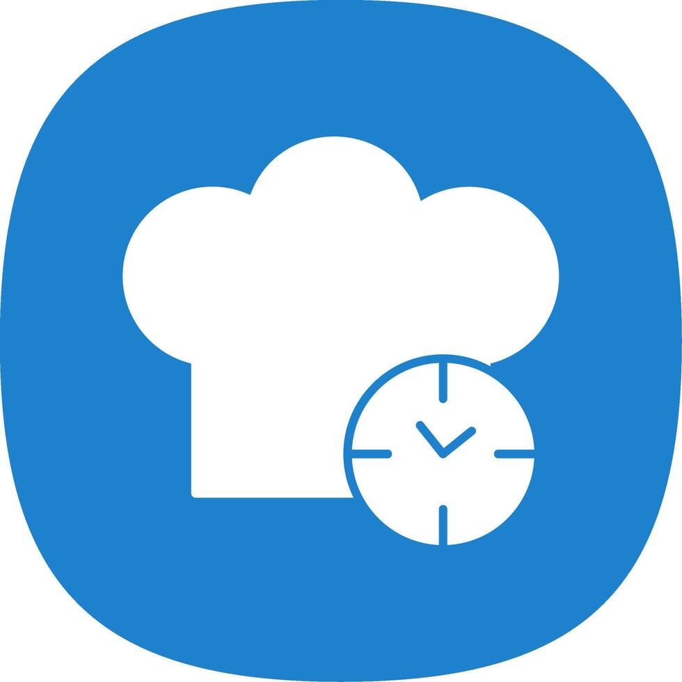 keuken timer glyph kromme icoon vector