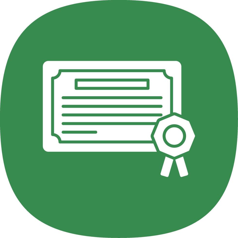 certificaat glyph kromme icoon vector