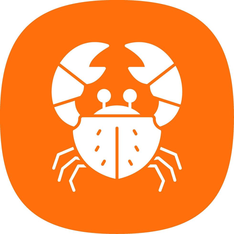 krab glyph kromme icoon vector