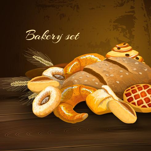 Bakkerij brood Poster vector