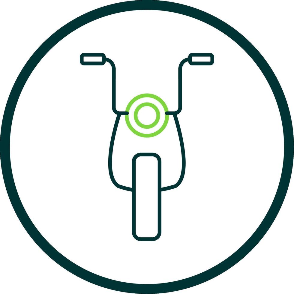motorfiets lijn cirkel icoon vector