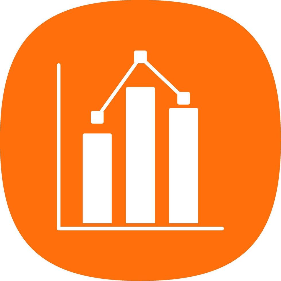 statistieken glyph kromme icoon vector