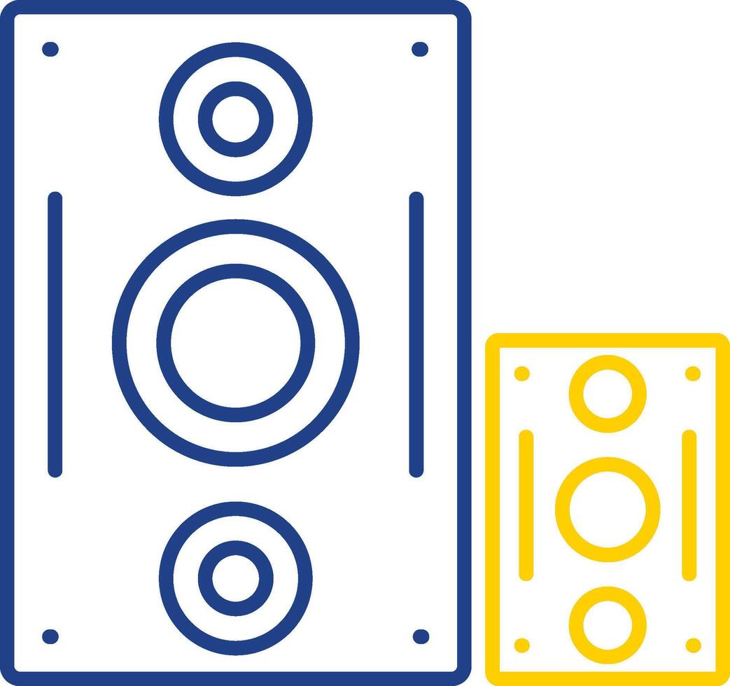 luidsprekerlijn twee kleurenpictogram vector