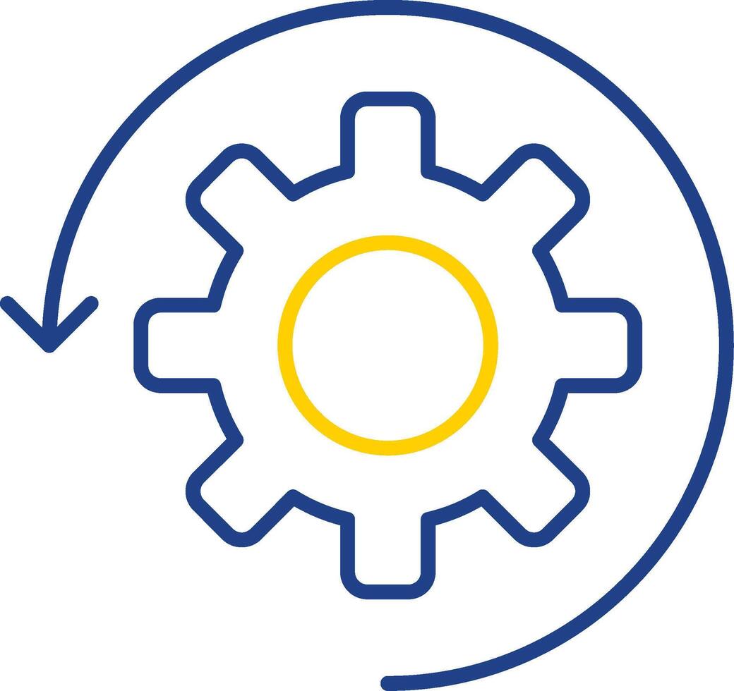 automatisch lijn twee kleurenpictogram vector