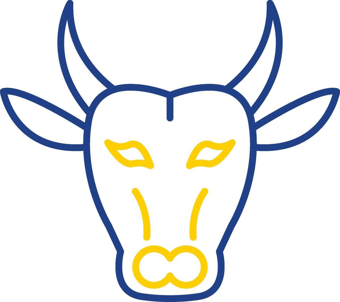 buffel lijn twee kleur icoon vector