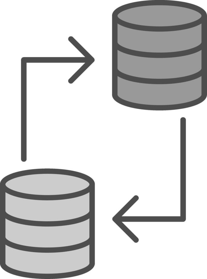 gegevens overdracht filay icoon vector