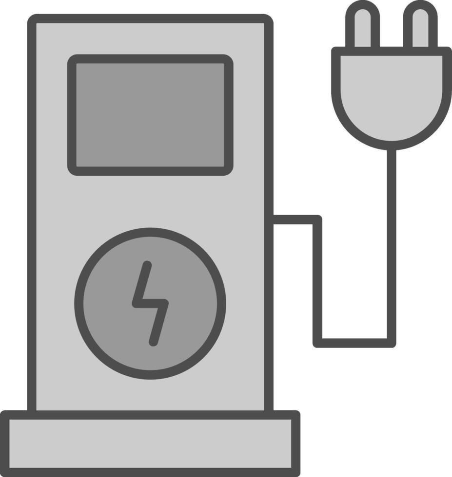 elektrisch in rekening brengen lijn twee kleur icoon vector