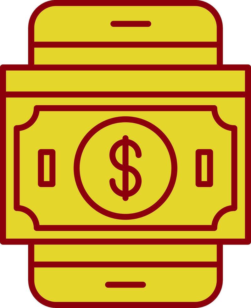 bankbiljetten glyph kromme icoon vector