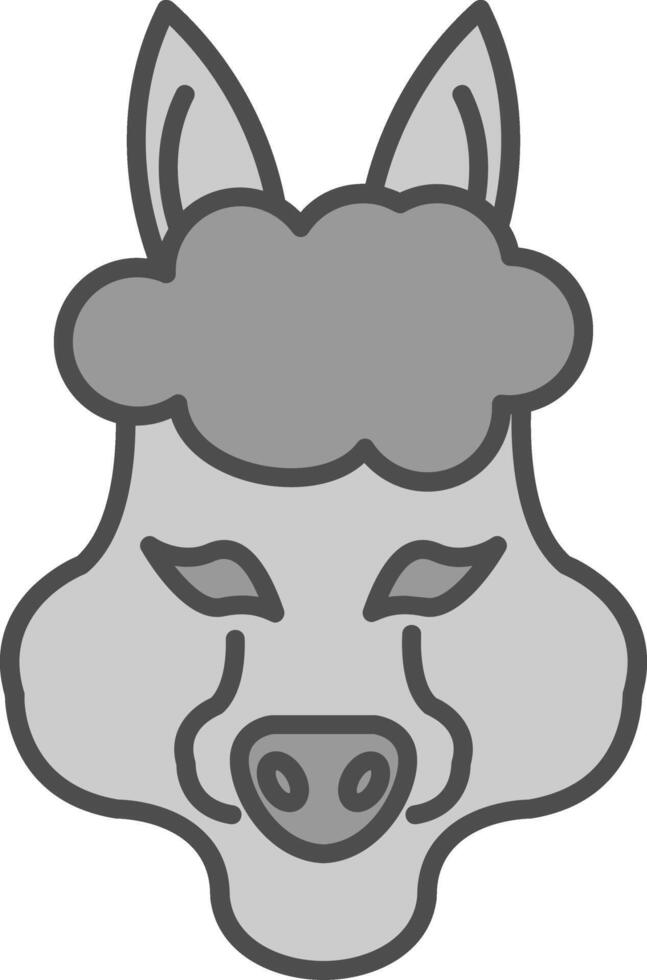 alpaca filay icoon vector