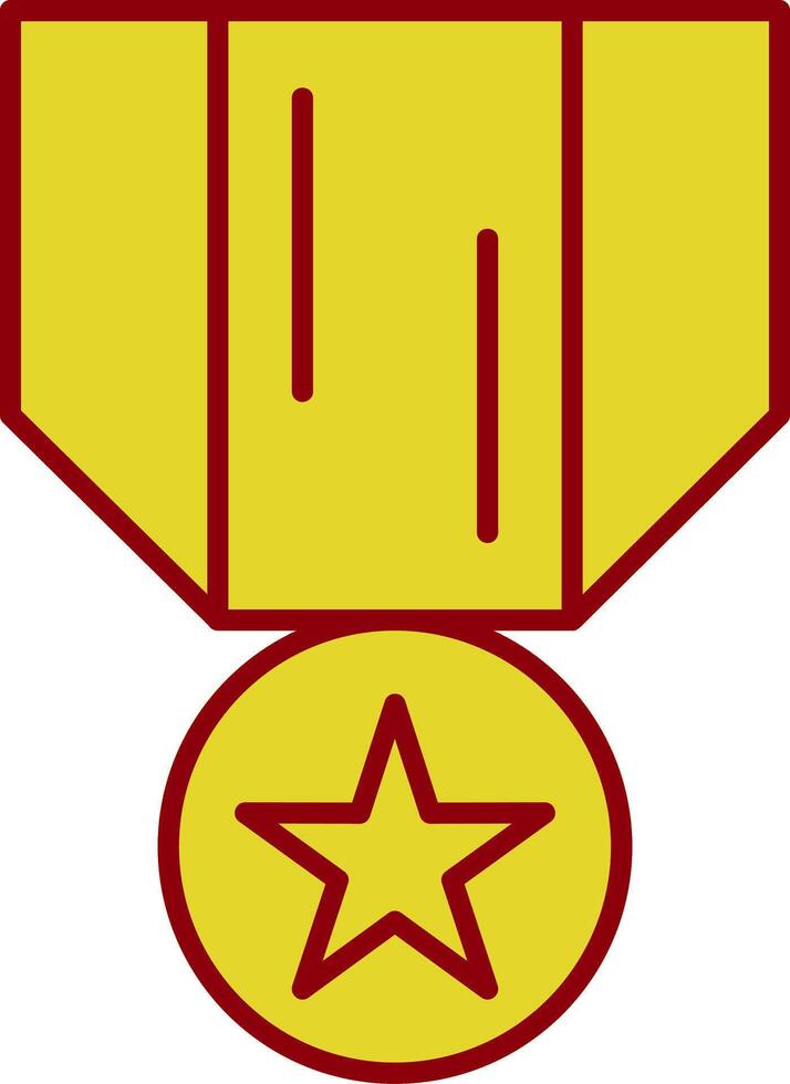 medaille van eer lijn cirkel icoon vector