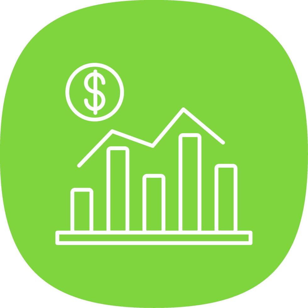 economie lijn kromme icoon vector