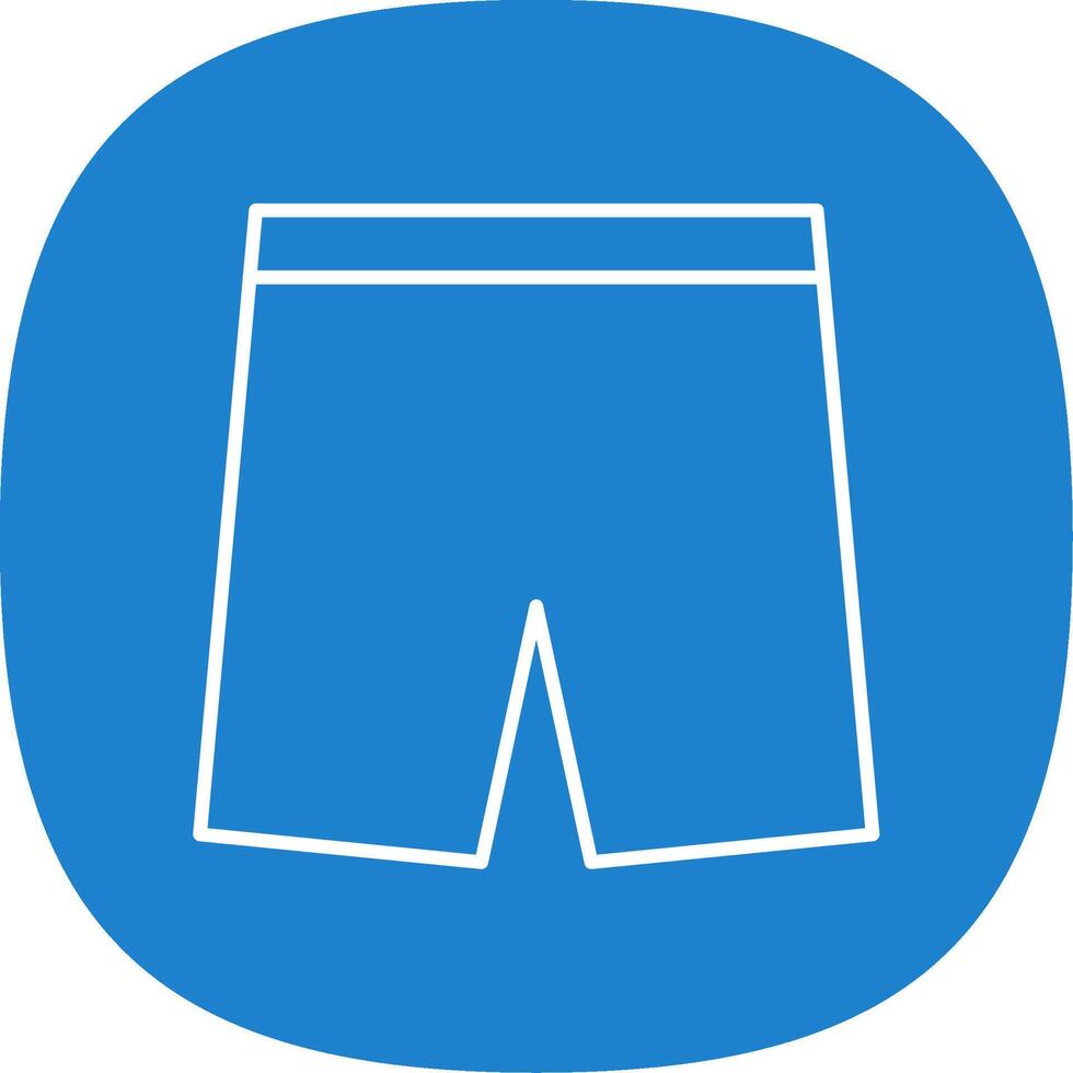 shorts lijn kromme icoon vector