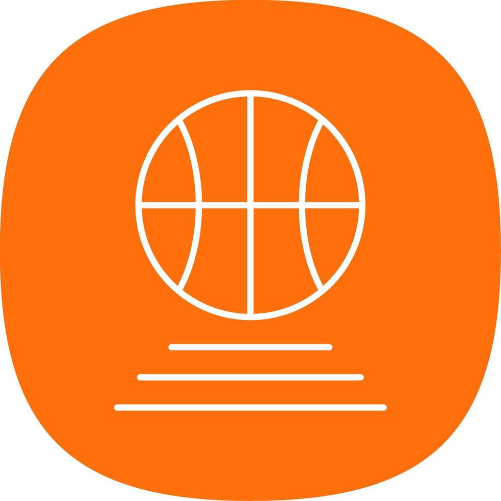 basketbal lijn kromme icoon vector