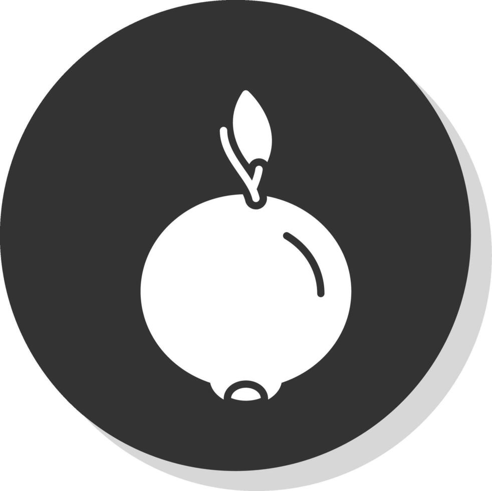 ugli fruit glyph grijs cirkel icoon vector