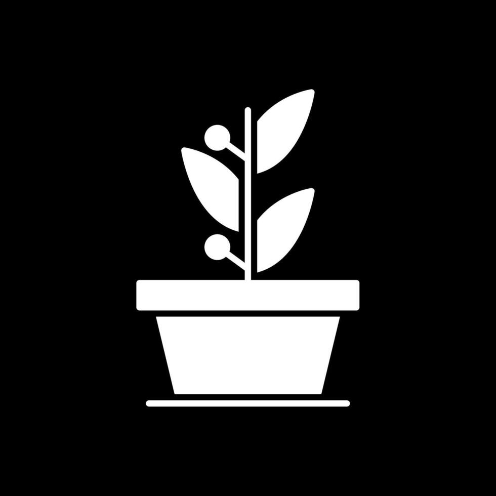 planten glyph omgekeerd icoon vector