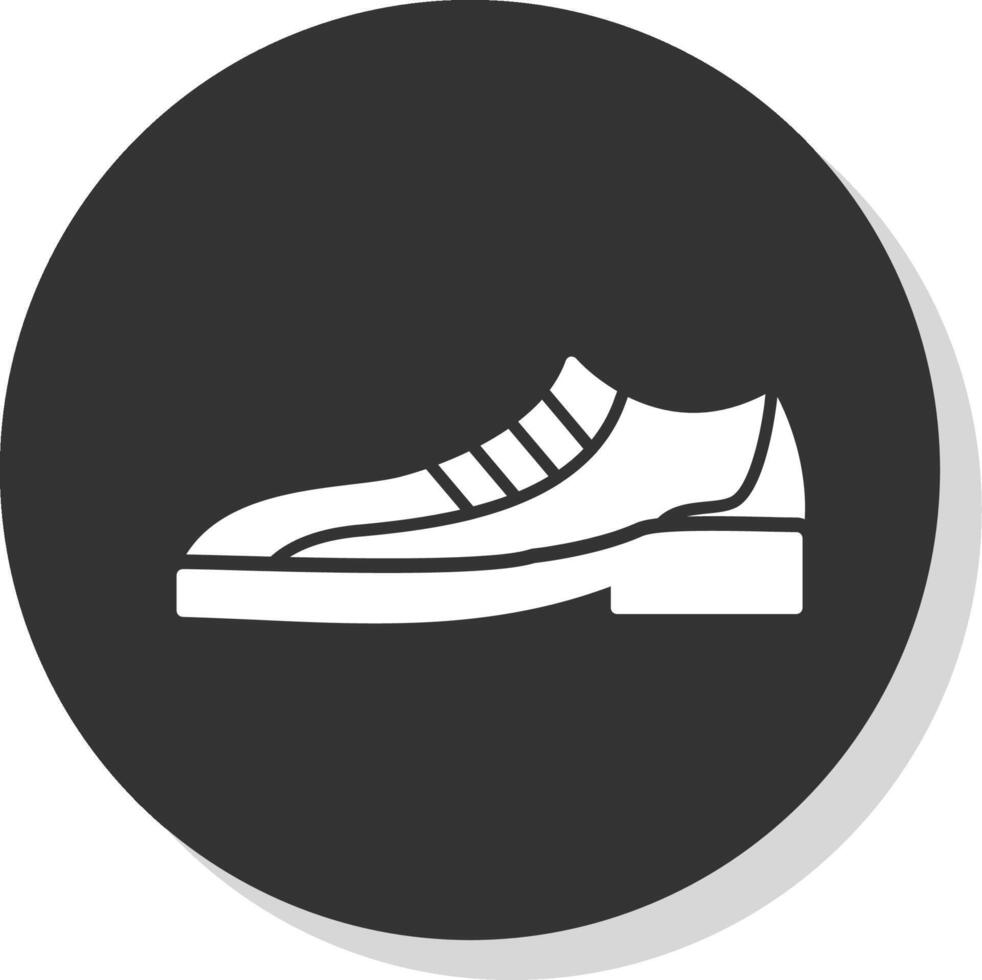 formeel schoenen glyph grijs cirkel icoon vector