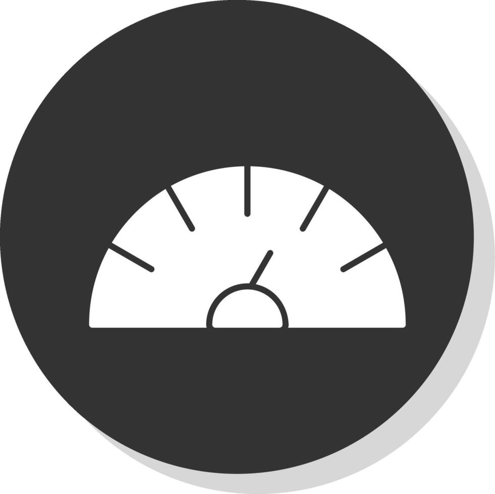 snelheidsmeter glyph grijs cirkel icoon vector