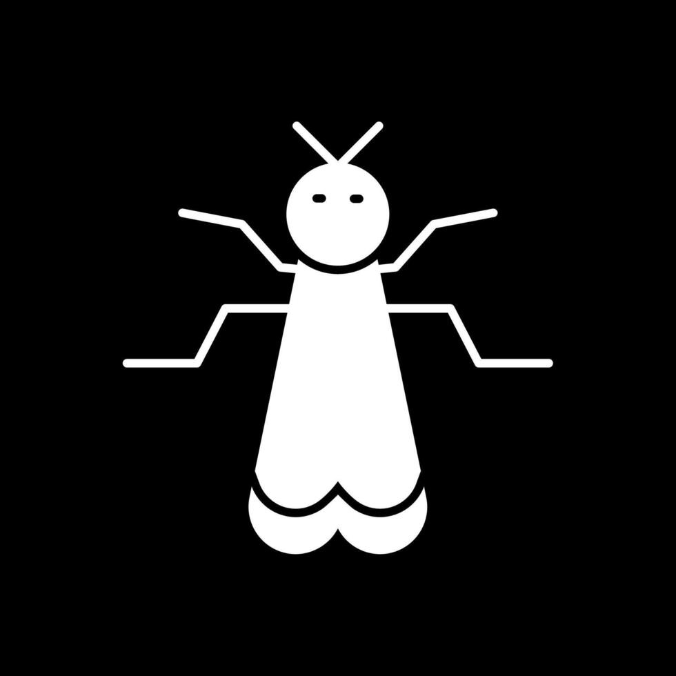 insect glyph omgekeerd icoon vector