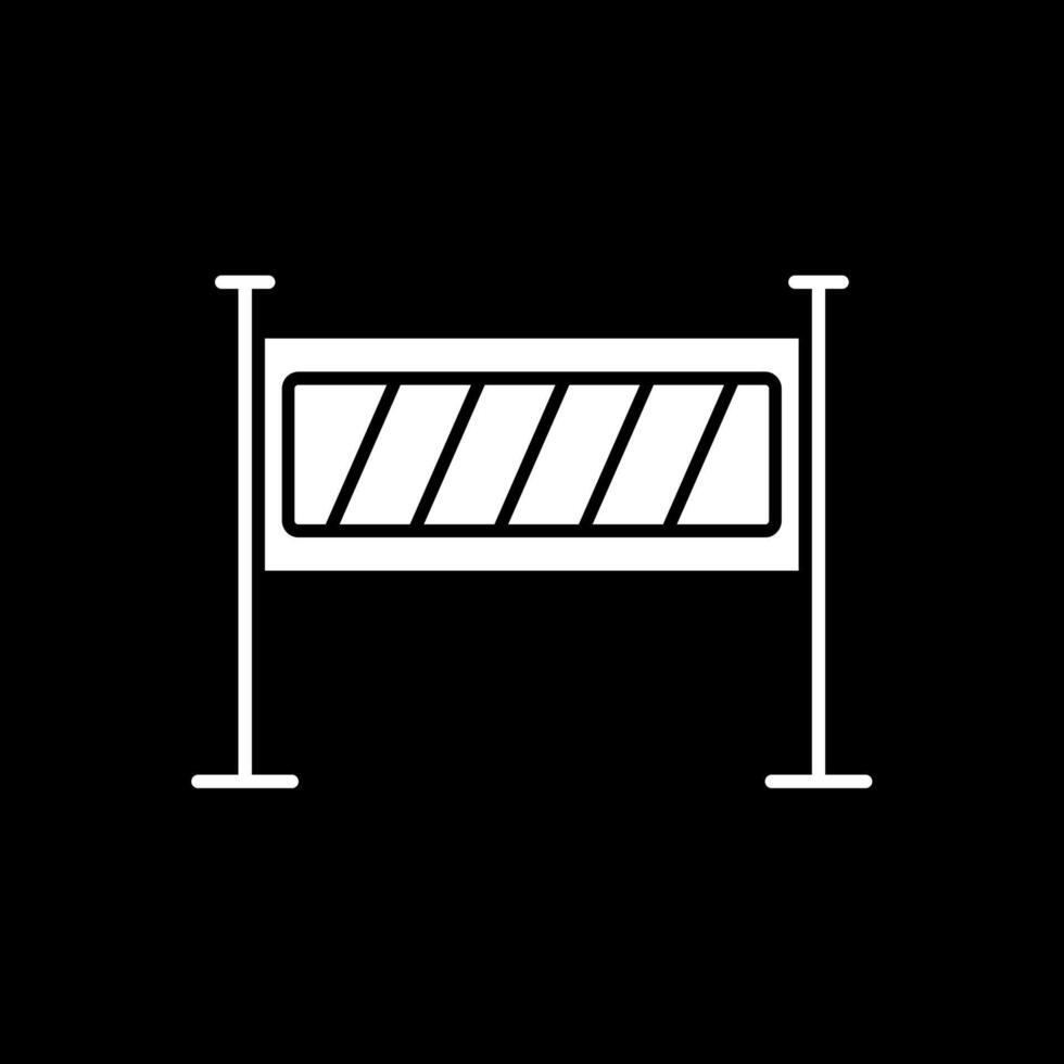 barrière glyph omgekeerd pictogram vector