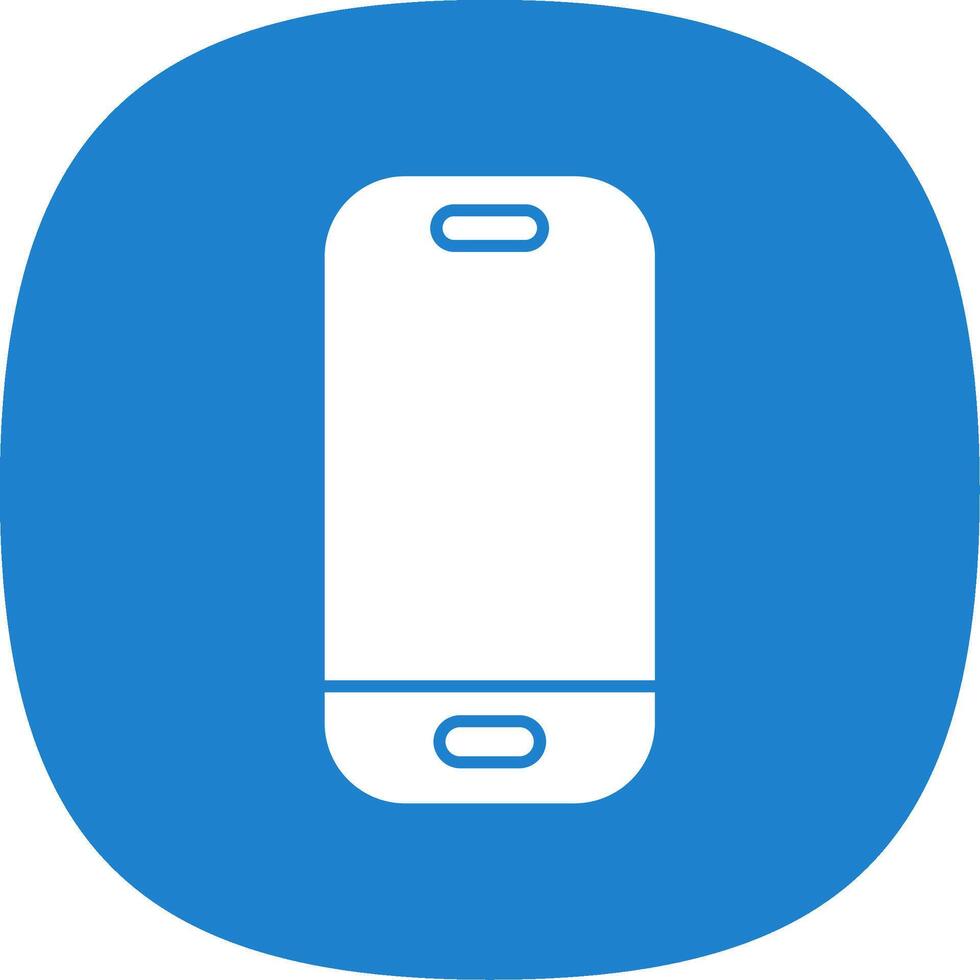 smartphone glyph kromme icoon vector