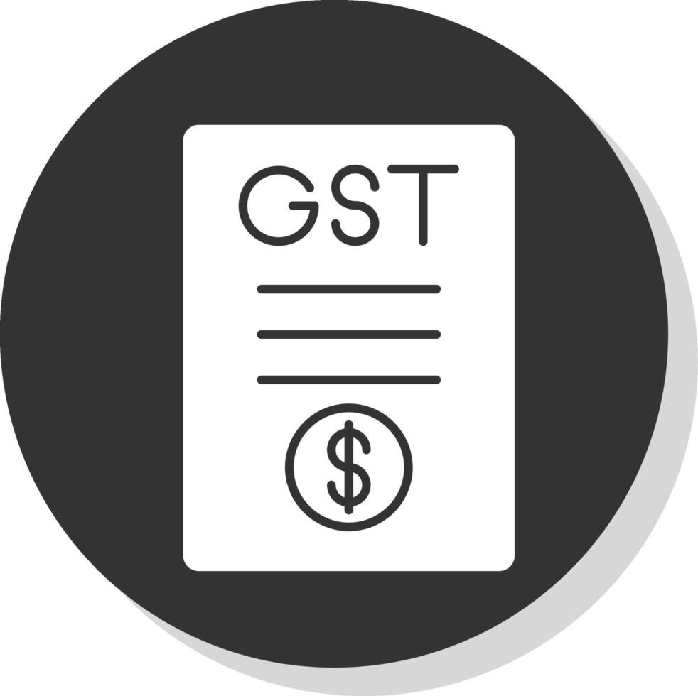 gst glyph grijs cirkel icoon vector