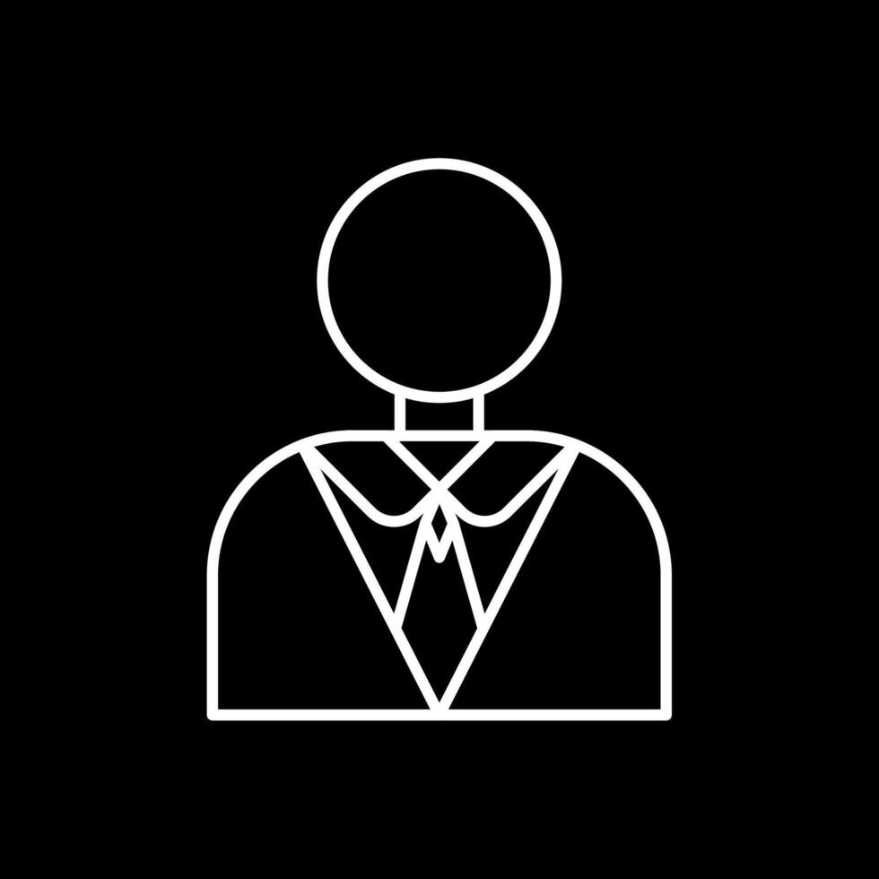 manager lijn omgekeerd pictogram vector