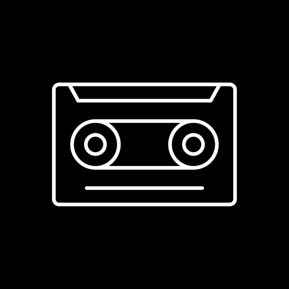 cassette lijn omgekeerd pictogram vector