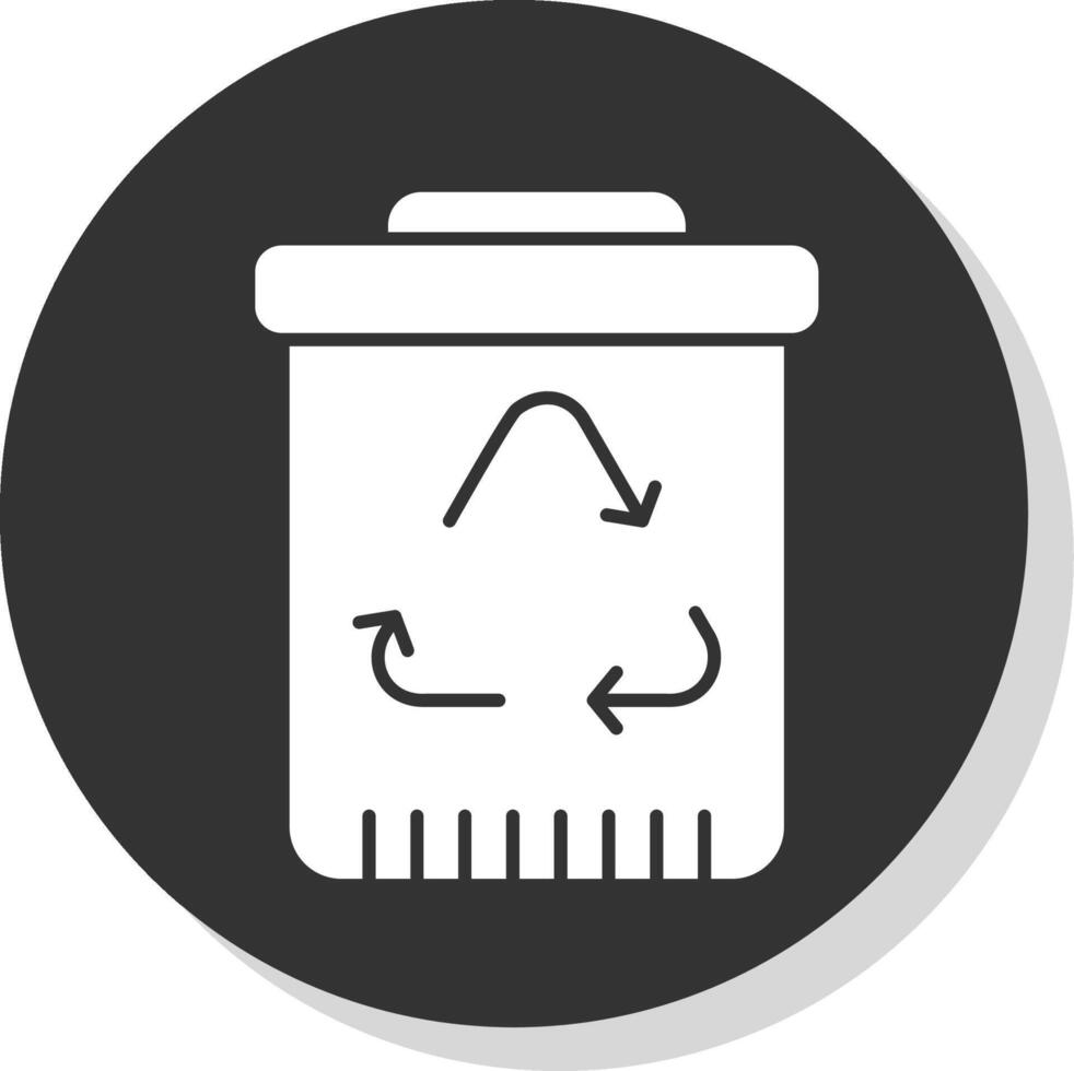 recycling glyph grijs cirkel icoon vector