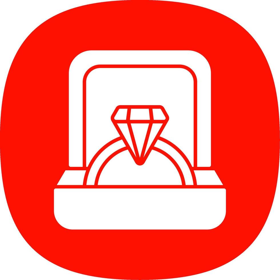 ring doos glyph kromme icoon vector