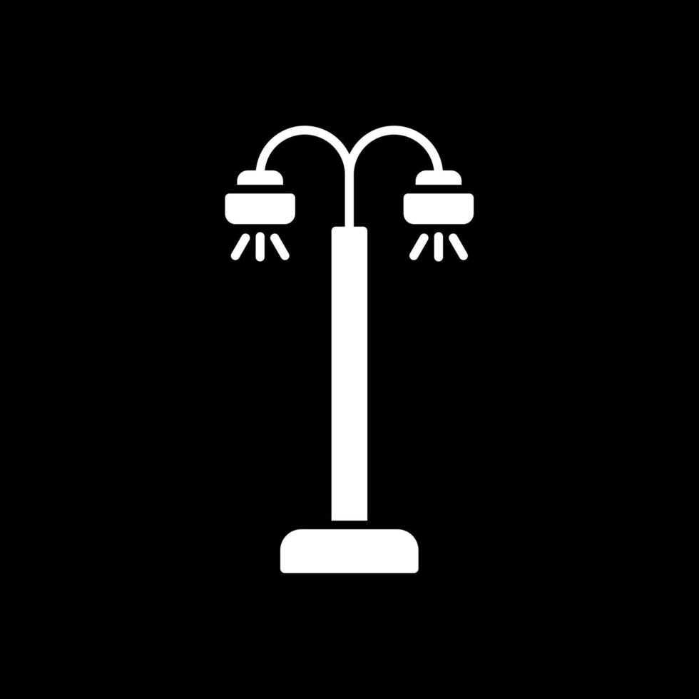 straat lamp glyph omgekeerd icoon vector