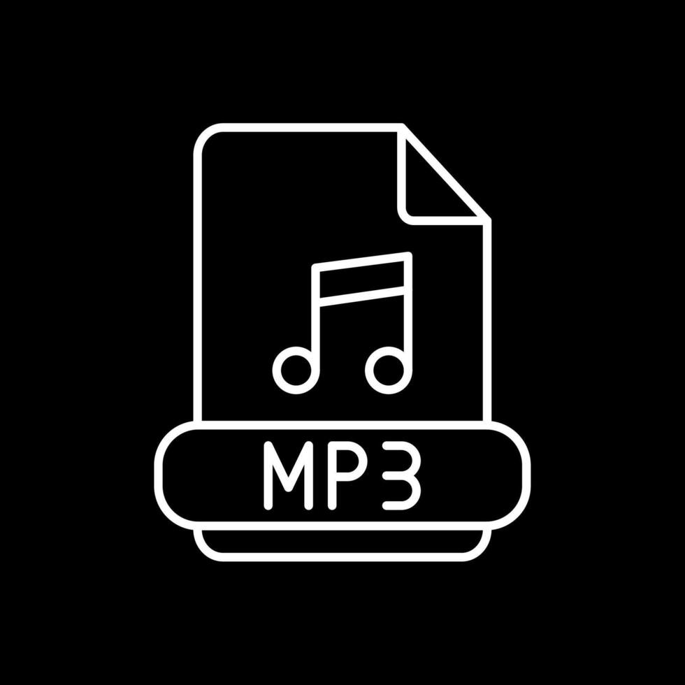 mp3 lijn omgekeerd icoon vector