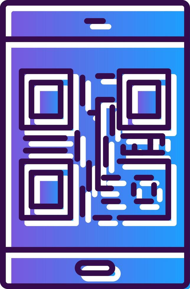 qr code helling gevulde icoon vector