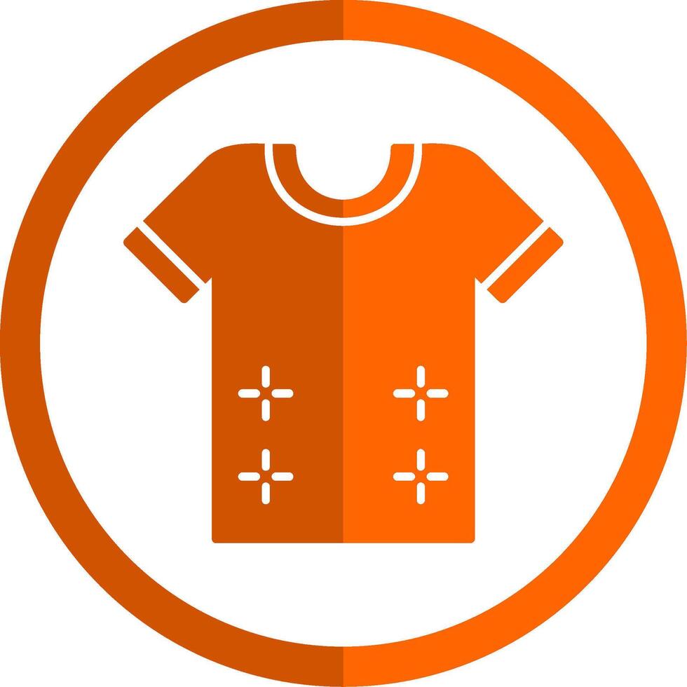 overhemd glyph oranje cirkel icoon vector