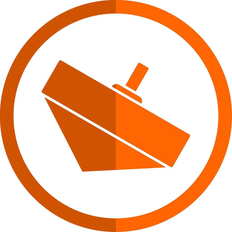 speelgoed glyph oranje cirkel icoon vector