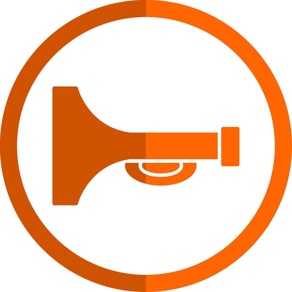 toeter glyph oranje cirkel icoon vector