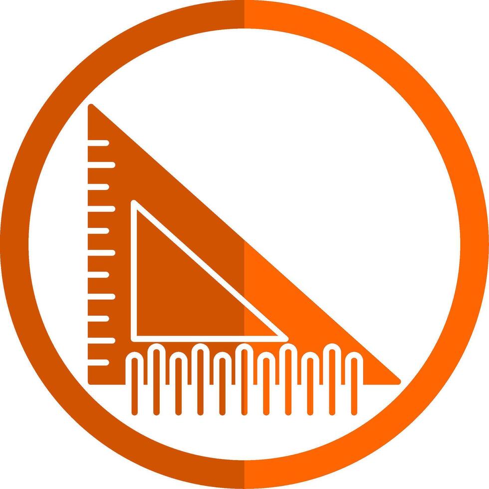 plein heerser glyph oranje cirkel icoon vector