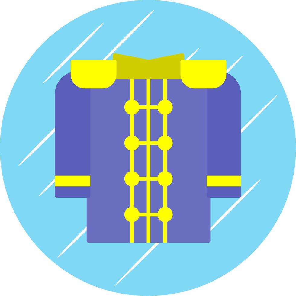 het marcheren uniform vlak blauw cirkel icoon vector