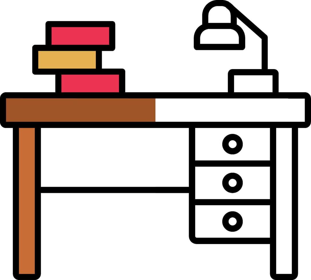 bureau gevulde voor de helft besnoeiing icoon vector