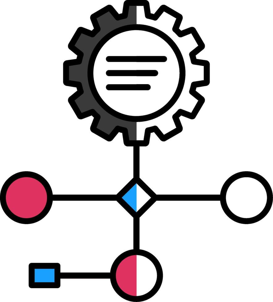 workflow gevulde voor de helft besnoeiing icoon vector