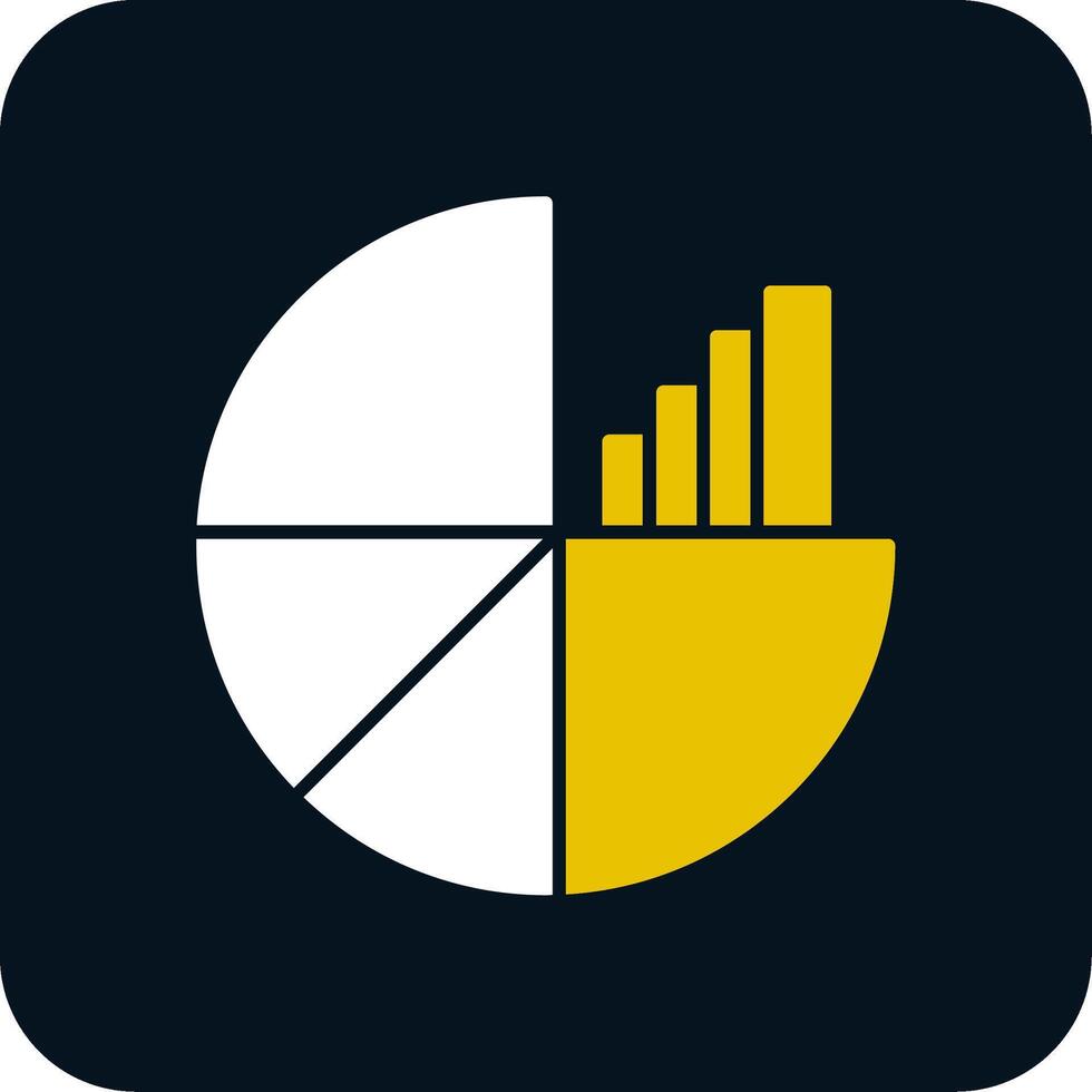 cirkeldiagram glyph twee kleuren pictogram vector