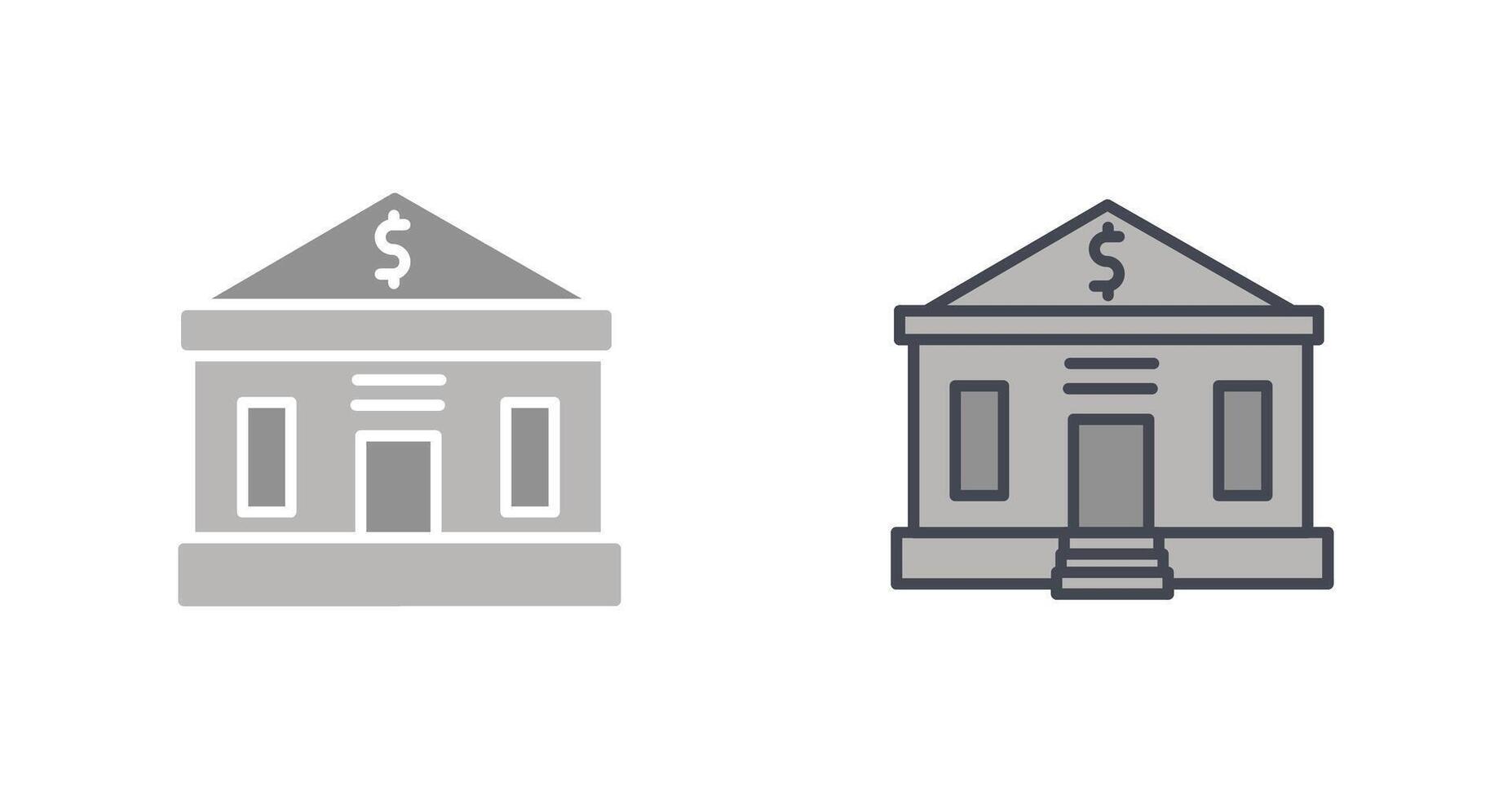 bankgebouw pictogram vector
