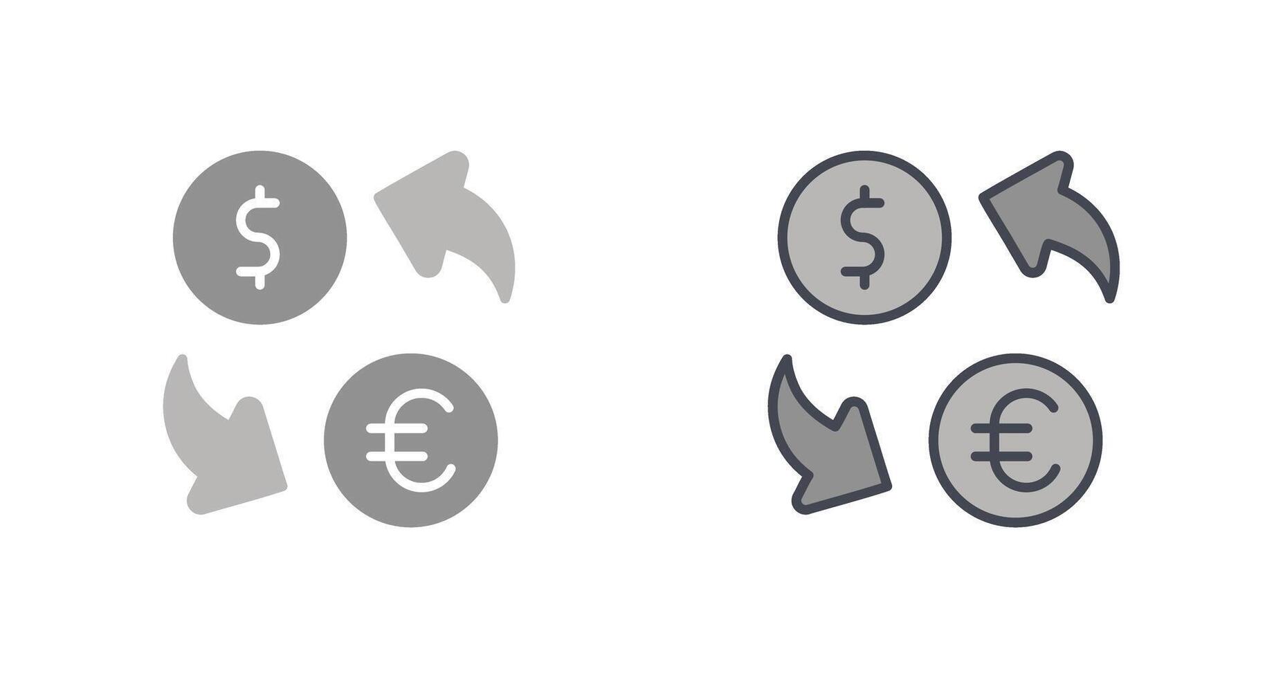 valuta wisselen pictogram vector