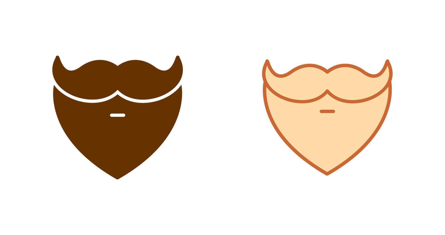 baard en snor ik icoon vector