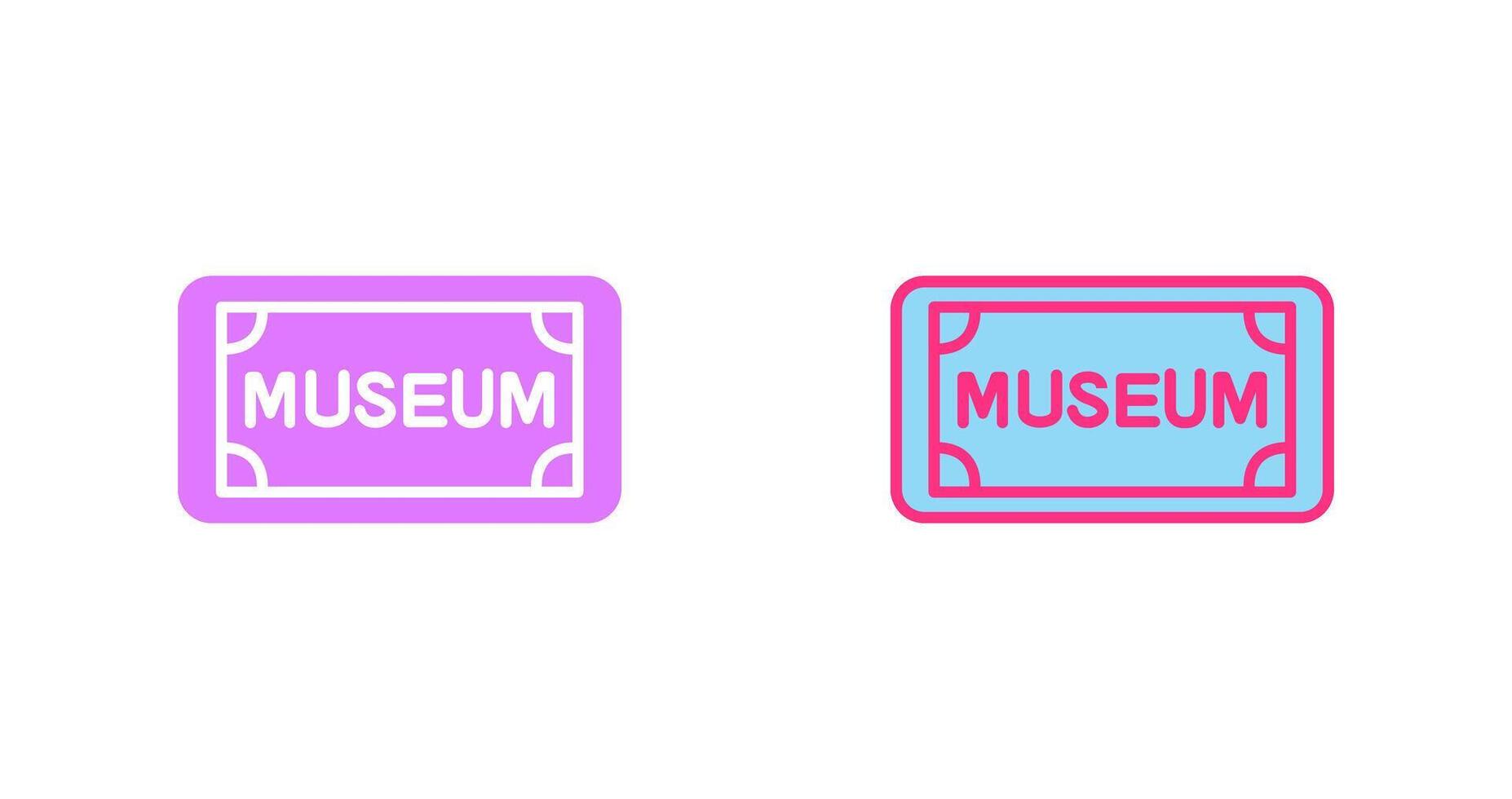 museum label icoon vector