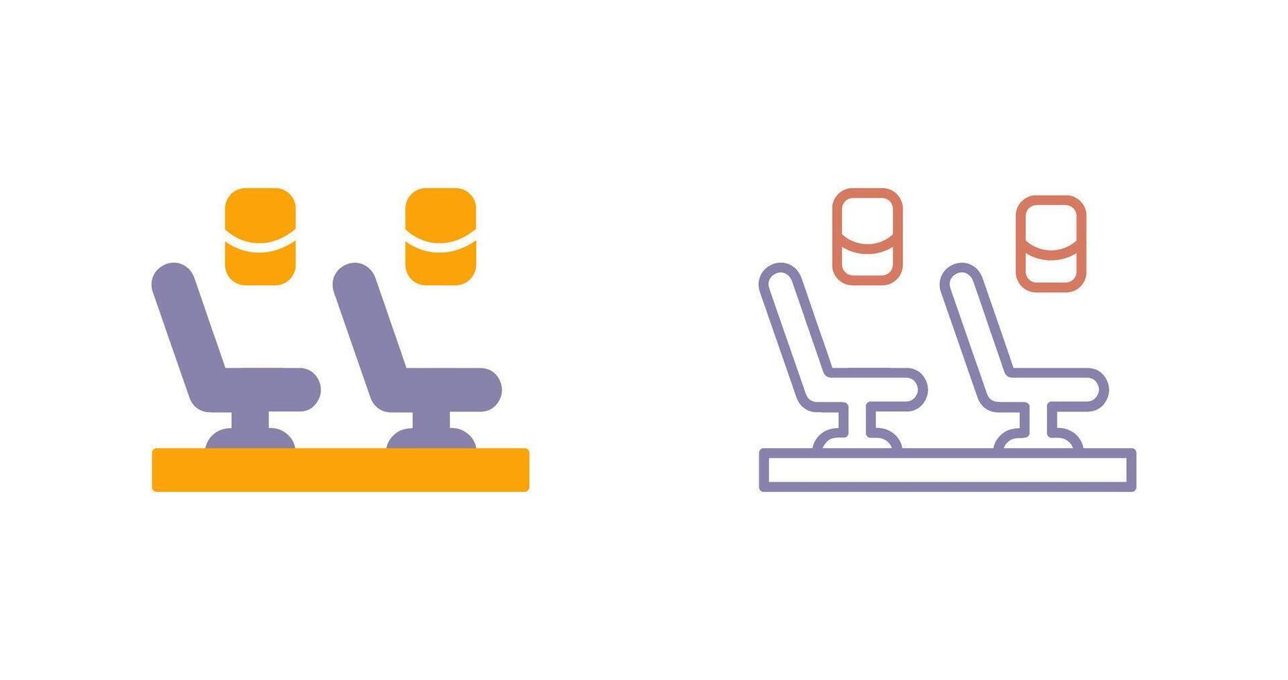 stoelen in vlak icoon vector