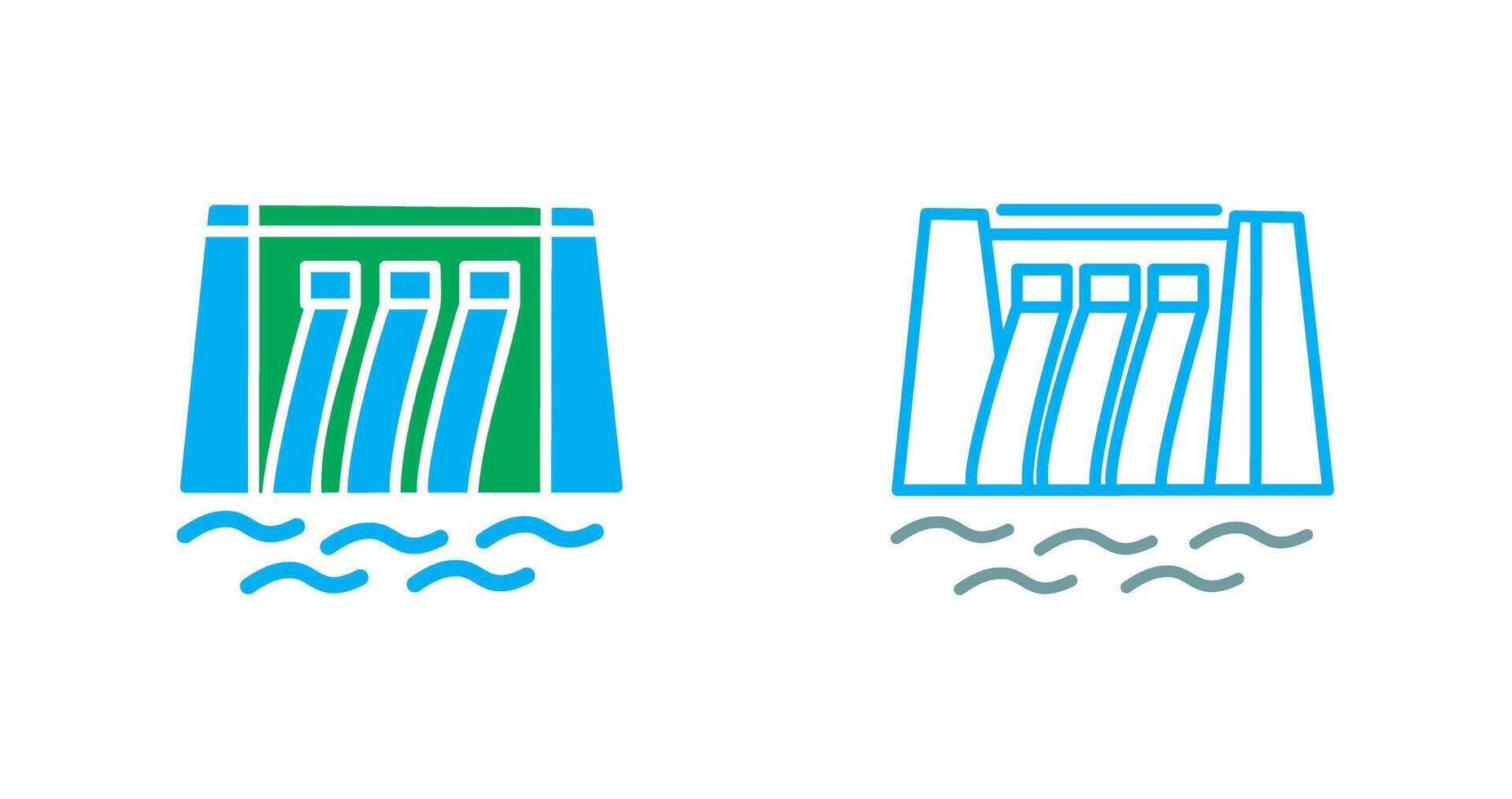 water dam icoon vector