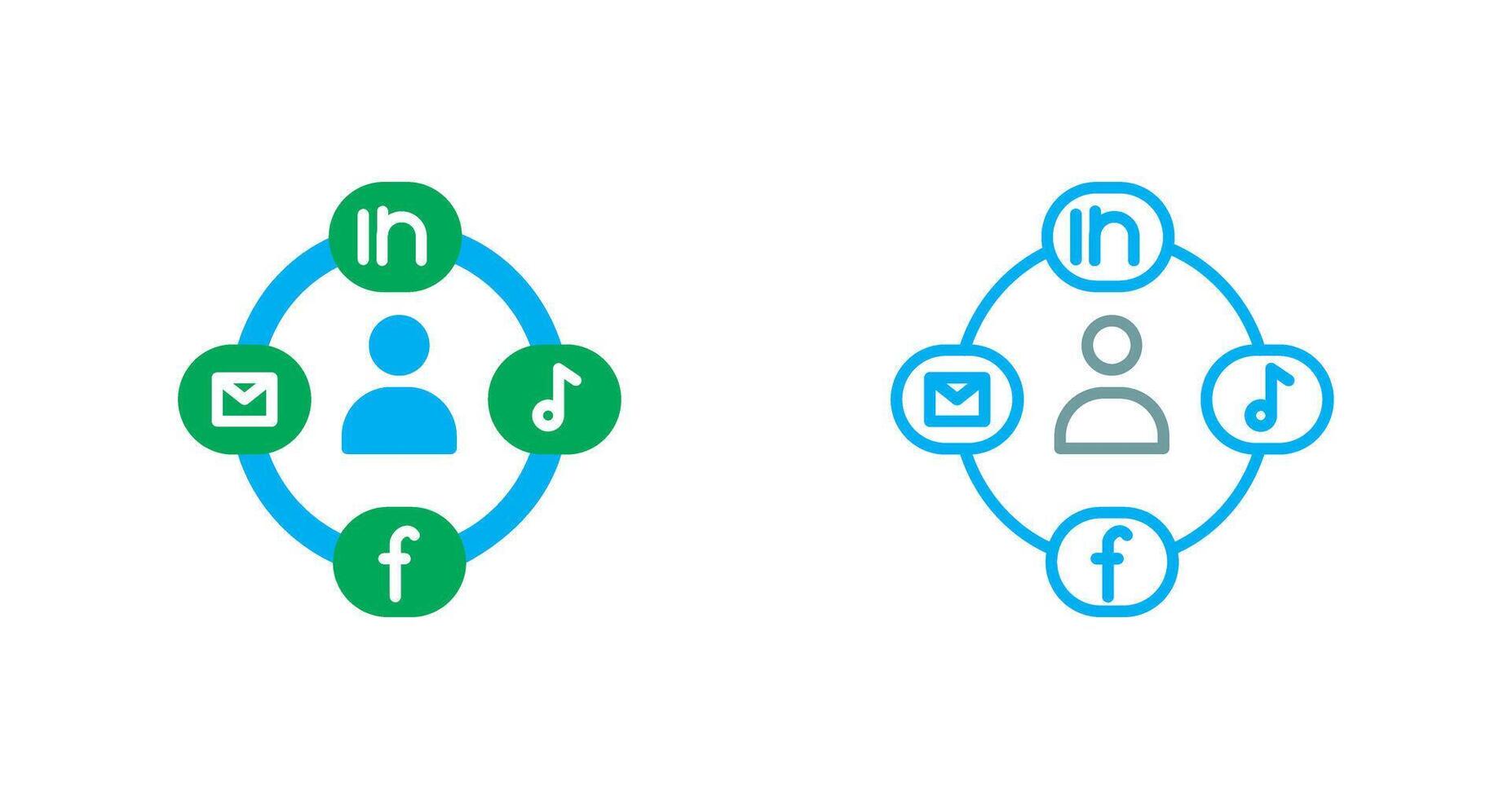 sociaal cirkel icoon vector