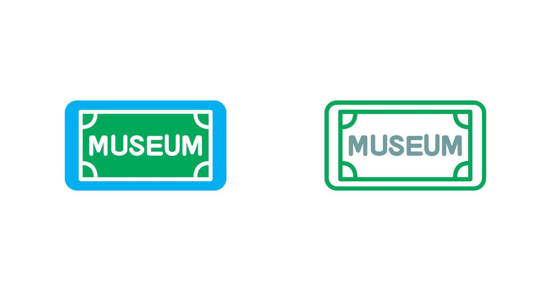 museum label icoon vector