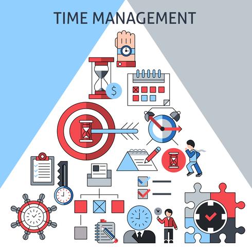 Tijd management concept vector